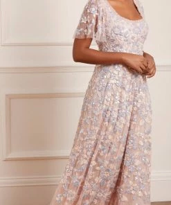 Needle & Thread Holding LTD Mary Rose Scoop Neck Ankle Gown