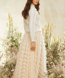 Needle & Thread Holding LTD Mixed Stitch Crochet Trim Short Jumper Womenswear