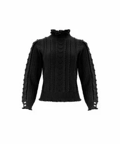 Needle & Thread Holding LTD Womenswear Mixed Stitch Crochet Trim Short Jumper