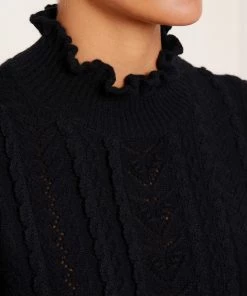 Needle & Thread Holding LTD Womenswear Mixed Stitch Crochet Trim Short Jumper