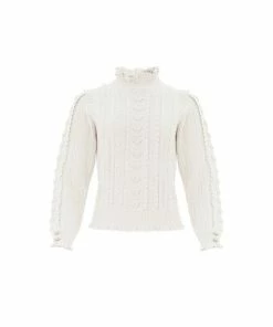 Needle & Thread Holding LTD Mixed Stitch Crochet Trim Short Jumper Womenswear