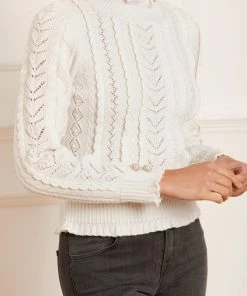 Needle & Thread Holding LTD Mixed Stitch Crochet Trim Short Jumper Womenswear