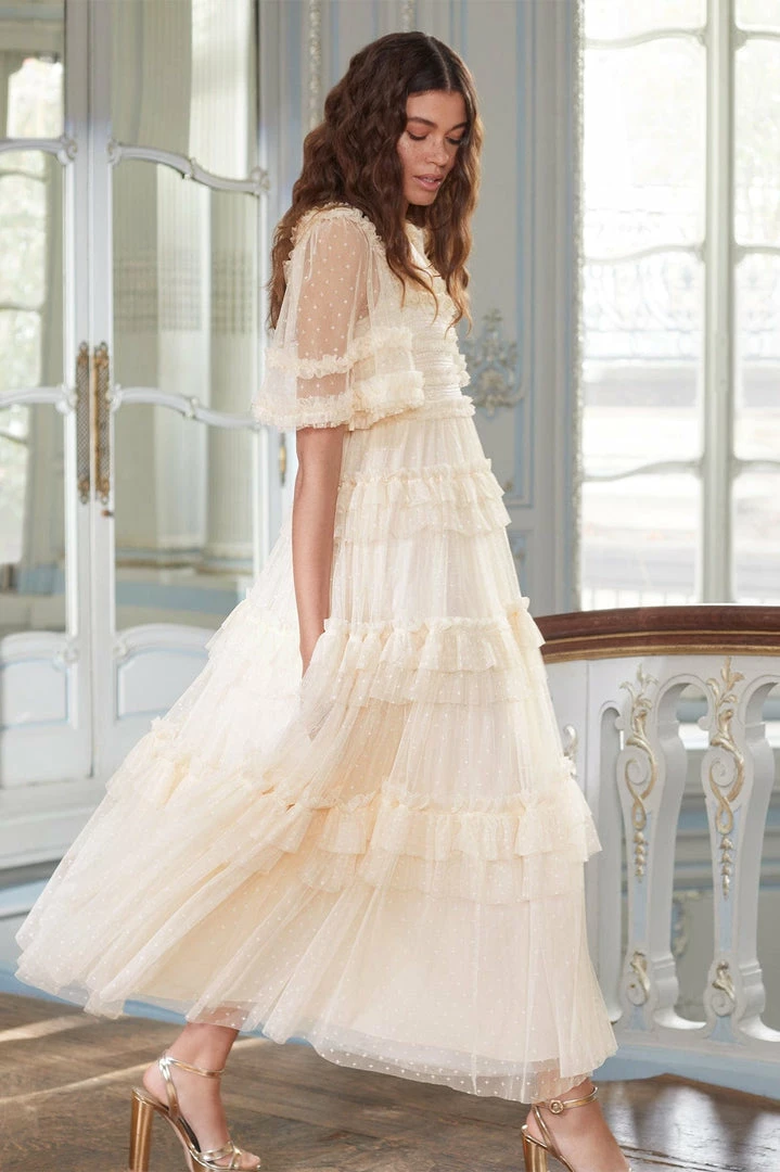 Brand new ๐ Needle & Thread Holding LTD ๐ฉ Womenswear Peaches Smocked Ankle Gown โญ 10 Needle & Thread Holding LTD Womenswear Peaches Smocked Ankle Gown