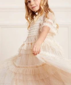 Needle & Thread Holding LTD Peaches Smocked Kids Dress