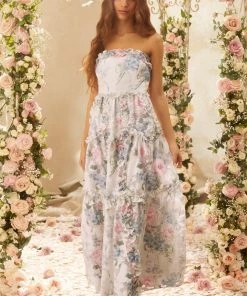 Needle & Thread Holding LTD Womenswear Posy Blossom Corset Ankle Gown