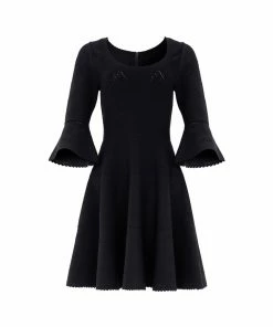 Needle & Thread Holding LTD Womenswear Pretty Pointelle Knit Scoop Neck Mini Dress