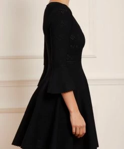 Needle & Thread Holding LTD Womenswear Pretty Pointelle Knit Scoop Neck Mini Dress