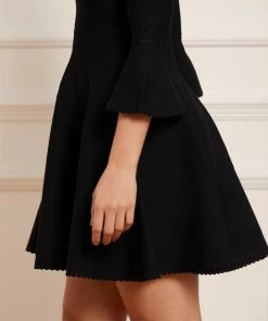 Needle & Thread Holding LTD Womenswear Pretty Pointelle Knit Scoop Neck Mini Dress