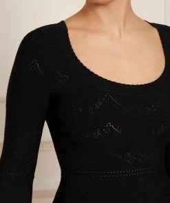 Needle & Thread Holding LTD Womenswear Pretty Pointelle Knit Scoop Neck Mini Dress