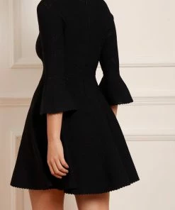 Needle & Thread Holding LTD Womenswear Pretty Pointelle Knit Scoop Neck Mini Dress