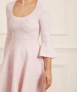 Needle & Thread Holding LTD Womenswear Pretty Pointelle Knit Scoop Neck Mini Dress