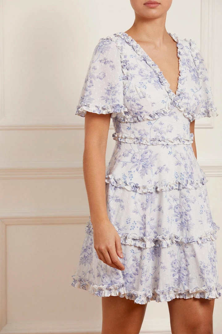 Budget 🛒 Needle & Thread Holding LTD 👩 Womenswear Rambling Roses Cotton Micro Mini 👗 Dress ⭐ 3 Needle & Thread Holding LTD Womenswear Rambling Roses Cotton Micro Mini Dress