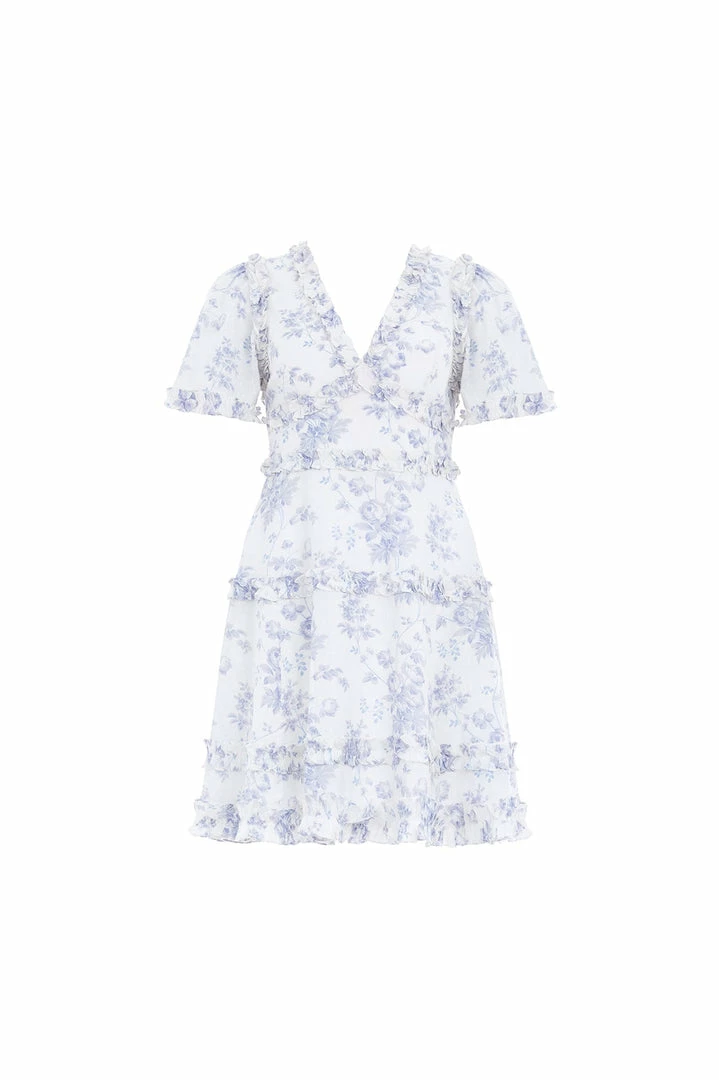 Budget 🛒 Needle & Thread Holding LTD 👩 Womenswear Rambling Roses Cotton Micro Mini 👗 Dress ⭐ 4 Needle & Thread Holding LTD Womenswear Rambling Roses Cotton Micro Mini Dress