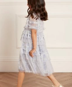 Needle & Thread Holding LTD Rambling Roses Peaches Smocked Kids Dress