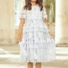 Cheapest 🔥 Needle & Thread Holding LTD Rambling Roses Peaches Smocked Kids 👗 Dress 😍 2 Needle & Thread Holding LTD Rambling Roses Peaches Smocked Kids Dress