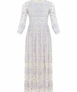 Needle & Thread Holding LTD Ribbon Lace Long Sleeve Ankle Gown