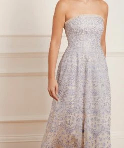 Needle & Thread Holding LTD Ribbon Lace Strapless Corset Ballerina Dress