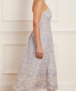 Needle & Thread Holding LTD Ribbon Lace Strapless Corset Ballerina Dress