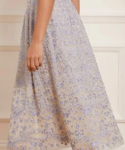 Needle & Thread Holding LTD Ribbon Lace Strapless Corset Ballerina Dress