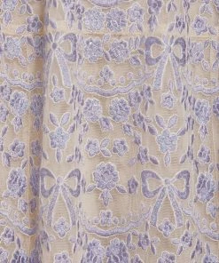 Needle & Thread Holding LTD Ribbon Lace Long Sleeve Micro Mini Dress