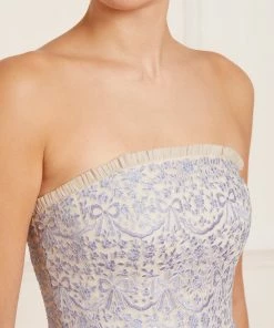 Needle & Thread Holding LTD Ribbon Lace Strapless Corset Ballerina Dress