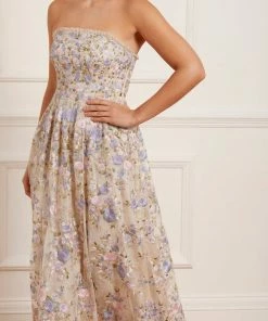 Needle & Thread Holding LTD Rose Dream Strapless Corset Ankle Gown