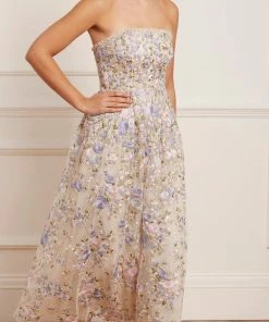 Needle & Thread Holding LTD Rose Dream Strapless Corset Ankle Gown