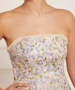 Needle & Thread Holding LTD Rose Dream Strapless Corset Ankle Gown