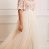 Needle & Thread Holding LTD Rosie Lace Bodice Short Sleeve Ankle Gown