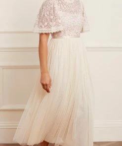 Needle & Thread Holding LTD Rosie Lace Bodice Short Sleeve Ankle Gown Womenswear