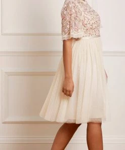 Needle & Thread Holding LTD Rosie Lace Bodice Short Sleeve Midi Dress