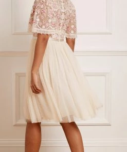 Needle & Thread Holding LTD Rosie Lace Bodice Short Sleeve Midi Dress