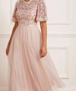 Needle & Thread Holding LTD Rosie Lace Bodice Short Sleeve Round Neck Ballerina Dress