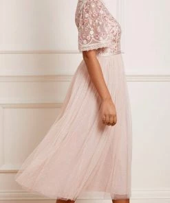 Needle & Thread Holding LTD Rosie Lace Bodice Short Sleeve Round Neck Ballerina Dress