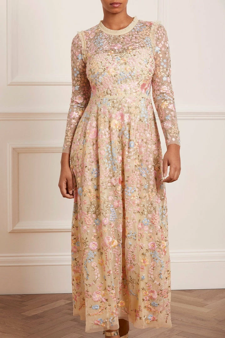 Cheap 😉 Needle & Thread Holding LTD 👩 Womenswear Secret Garden Long Sleeve Ankle Gown 💯 3 Needle & Thread Holding LTD Womenswear Secret Garden Long Sleeve Ankle Gown