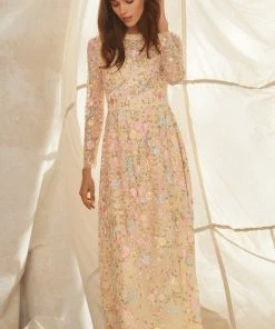 Cheap 😉 Needle & Thread Holding LTD 👩 Womenswear Secret Garden Long Sleeve Ankle Gown 💯 19 Needle & Thread Holding LTD Womenswear Secret Garden Long Sleeve Ankle Gown