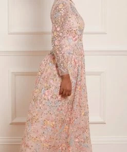 Needle & Thread Holding LTD Secret Garden Long Sleeve Ankle Gown Womenswear