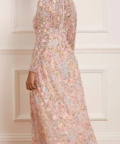 Needle & Thread Holding LTD Secret Garden Long Sleeve Ankle Gown Womenswear