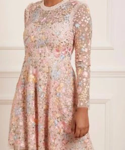 Needle & Thread Holding LTD Womenswear Secret Garden Long Sleeve Micro Mini Dress