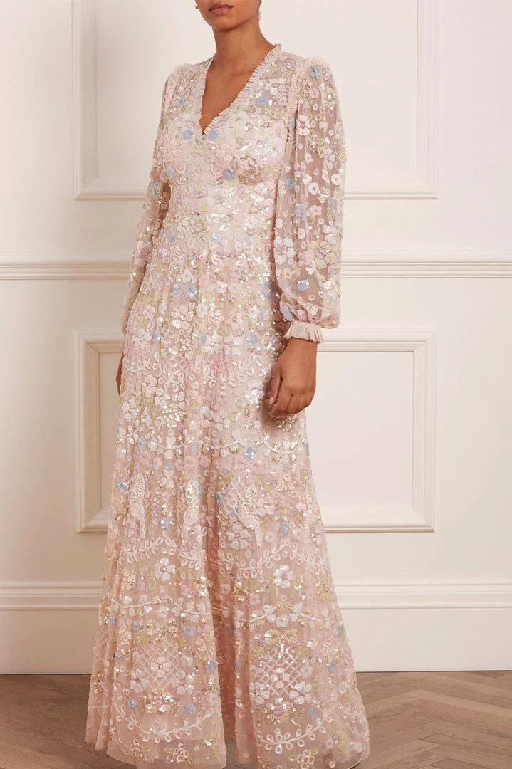 Deals π€© Needle & Thread Holding LTD π© Womenswear Shimmer Fairytale V-Neck Gown π 3 Needle & Thread Holding LTD Womenswear Shimmer Fairytale V-Neck Gown