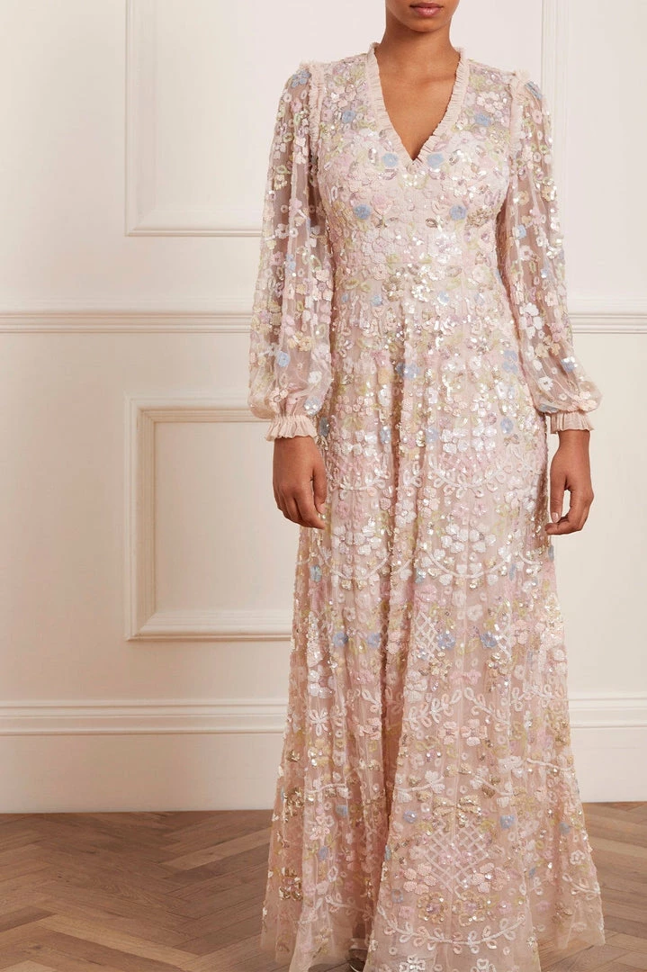 Deals π€© Needle & Thread Holding LTD π© Womenswear Shimmer Fairytale V-Neck Gown π 5 Needle & Thread Holding LTD Womenswear Shimmer Fairytale V-Neck Gown