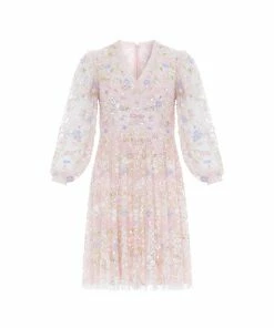 Needle & Thread Holding LTD Shimmer Fairytale V-Neck Mini Dress Womenswear