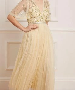 Needle & Thread Holding LTD Shimmer Primrose Bodice Ankle Gown