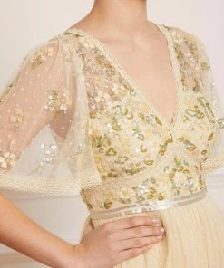 Needle & Thread Holding LTD Shimmer Primrose Bodice Ankle Gown