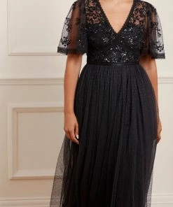 Discount 👍 Needle & Thread Holding LTD Shimmer Primrose Bodice Ankle Gown 🔔 12 Needle & Thread Holding LTD Shimmer Primrose Bodice Ankle Gown