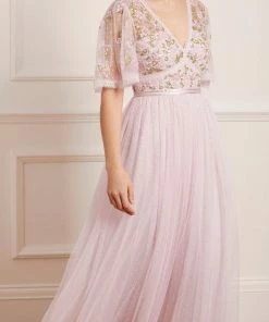 Needle & Thread Holding LTD Shimmer Primrose Bodice Ankle Gown Womenswear