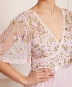 Needle & Thread Holding LTD Shimmer Primrose Bodice Ankle Gown Womenswear