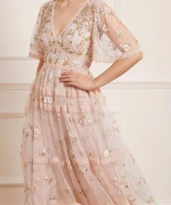 Needle & Thread Holding LTD Womenswear Shimmer Primrose Midaxi Dress