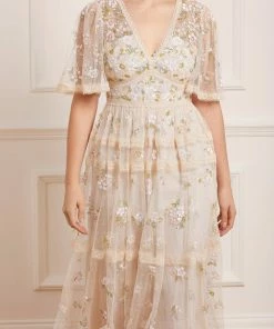 Needle & Thread Holding LTD Womenswear Shimmer Primrose Midaxi Dress