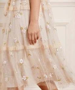 Needle & Thread Holding LTD Womenswear Shimmer Primrose Midaxi Dress